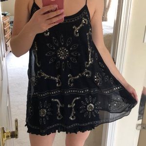 Sequined Navy Party Dress